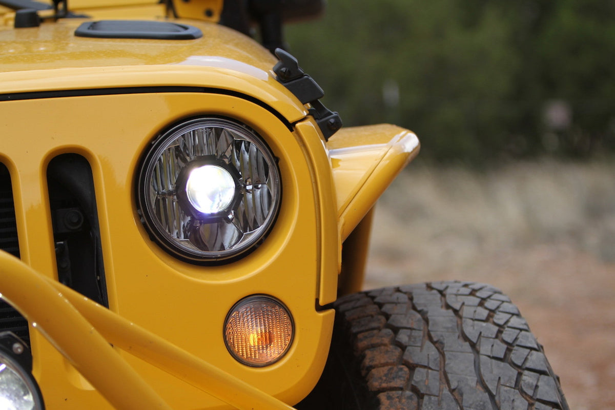 KC HiLiTES - KC Headlights Gravity LED 7in 2 - Light 2007 - 2018 Jeep Wrangler JK