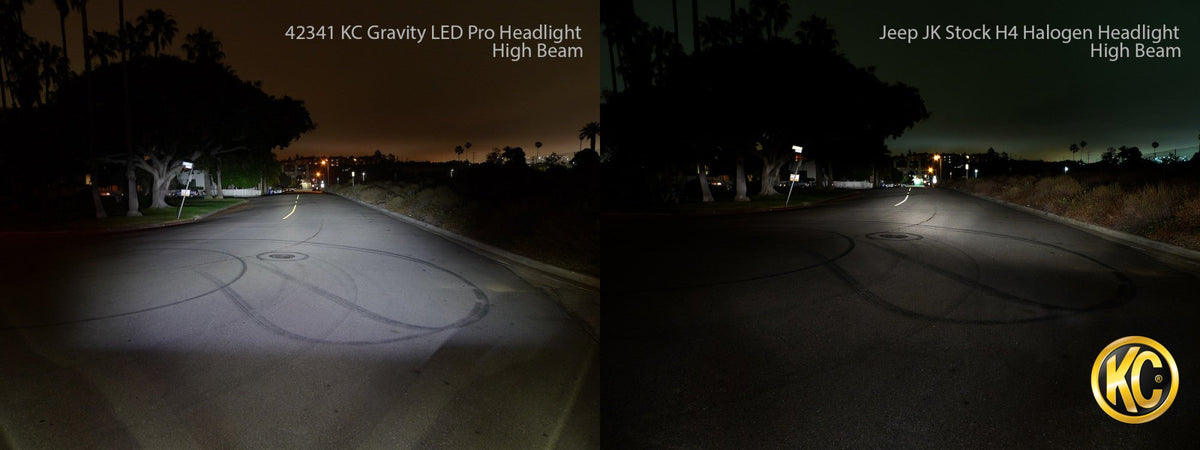 KC HiLiTES - KC Headlights Gravity LED 7in 2 - Light 2007 - 2018 Jeep Wrangler JK