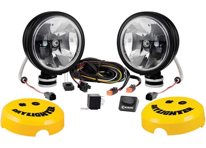 KC HiLiTES 653 Daylighter 6" LED Off-Road Lights with Dual 20W Round Spread Beam and Amber Backlight – Ultimate High-Performance Lighting Solution