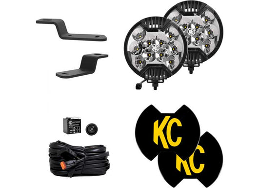 KC Hilites SlimLite® LED 2-Light Kit for 2021-2024 Ford Bronco – 7,260 Lumens, IP68 Waterproof, Spot Beam Off-Road Lighting System for Ultimate Adventure Performance