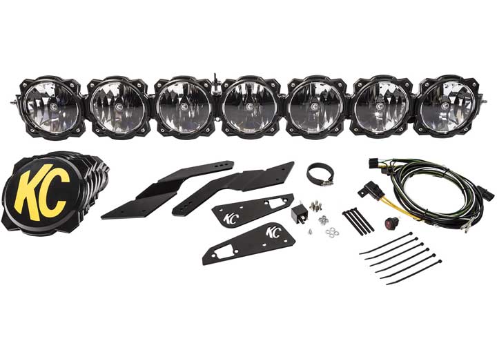 KC Hilites Pro6 Gravity® 7-Light LED Light Bar System - 140W Combo Beam for 17-23 Can-Am Maverick X3 - Premium Off-Road Lighting Performance