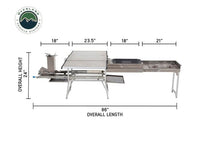 KOMODO OUTDOOR COOKING STATION - DUAL GRILL, SKILLET, FOLDABLE WORKSPACE, AND HEAT EFFICIENT ROCKET TOWER