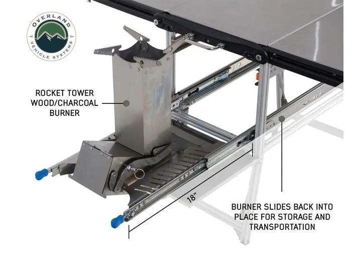 Overland Vehicle Systems / Up Down Air - KOMODO OUTDOOR COOKING STATION - DUAL GRILL, SKILLET, FOLDABLE WORKSPACE, AND HEAT EFFICIENT ROCKET TOWER
