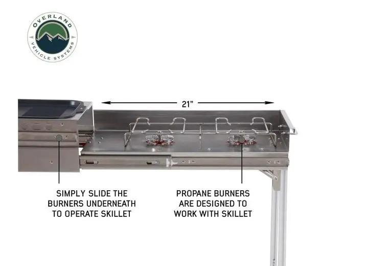 Overland Vehicle Systems / Up Down Air - KOMODO OUTDOOR COOKING STATION - DUAL GRILL, SKILLET, FOLDABLE WORKSPACE, AND HEAT EFFICIENT ROCKET TOWER