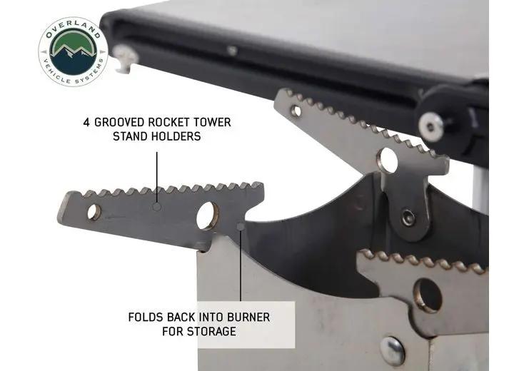 Overland Vehicle Systems / Up Down Air - KOMODO OUTDOOR COOKING STATION - DUAL GRILL, SKILLET, FOLDABLE WORKSPACE, AND HEAT EFFICIENT ROCKET TOWER
