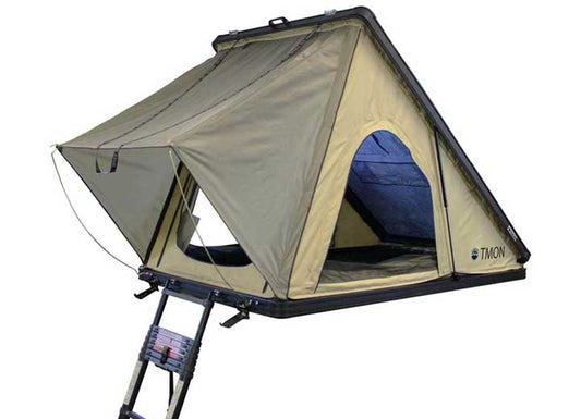 LD TMON - TAN & GREEN 2-PERSON CLAMSHELL ALUMINUM ROOF TOP TENT
