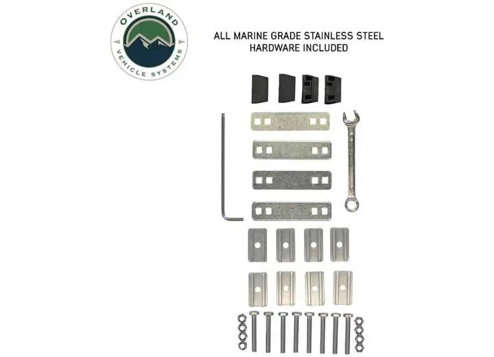 Overland Vehicle Systems / Up Down Air - LD TMON - TAN & GREEN 2 - PERSON CLAMSHELL ALUMINUM ROOF TOP TENT