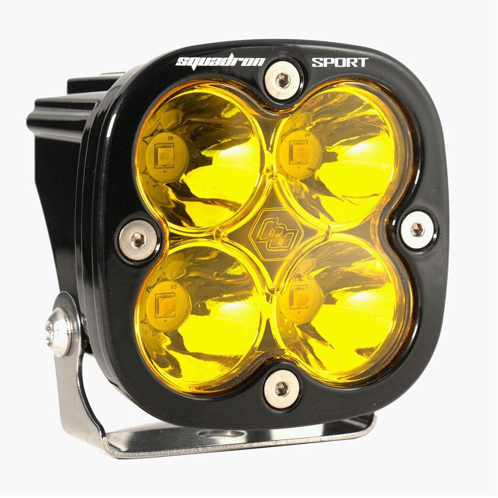 LED LIGHT POD SPOT PATTERN CLEAR AMBER BLACK SQUADRON SPORT BAJA DESIGNS