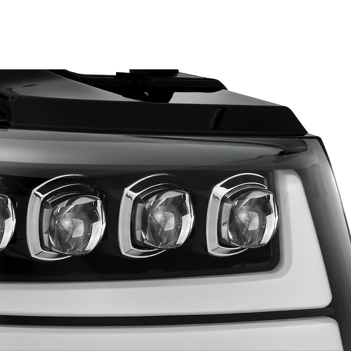 AlphaRex -LED Projector Headlights Plank Style Design Gloss Black