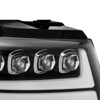 AlphaRex -LED Projector Headlights Plank Style Design Gloss Black