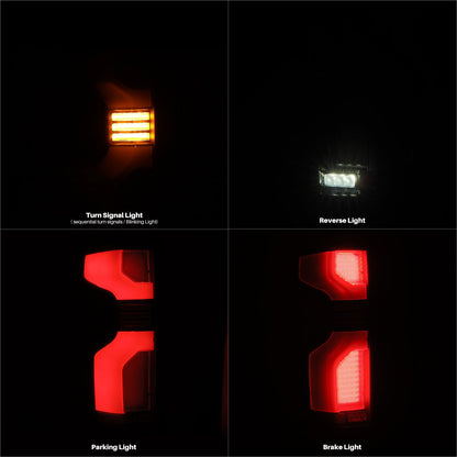AlphaRex -LED Taillights Black Red
