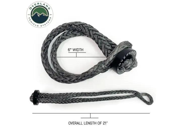 Overland Vehicle Systems / Up Down Air - Lightweight 41,000 LB Soft Shackle with Collar - 22" Storage Bag Included