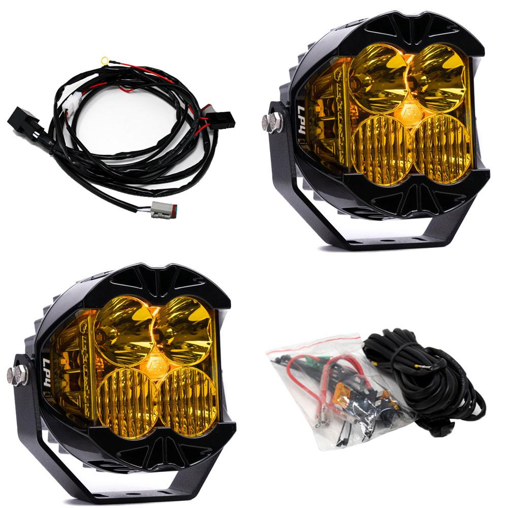 Baja Designs -LP4 Pro LED Light Pod Pair (Driving/Combo; Baja Amber)