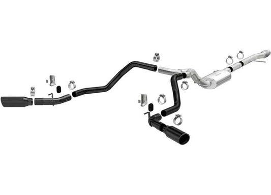19-22 SILVERADO/SIERRA 1500 STREET CAT-BACK EXHAUST SYSTEM BLACK