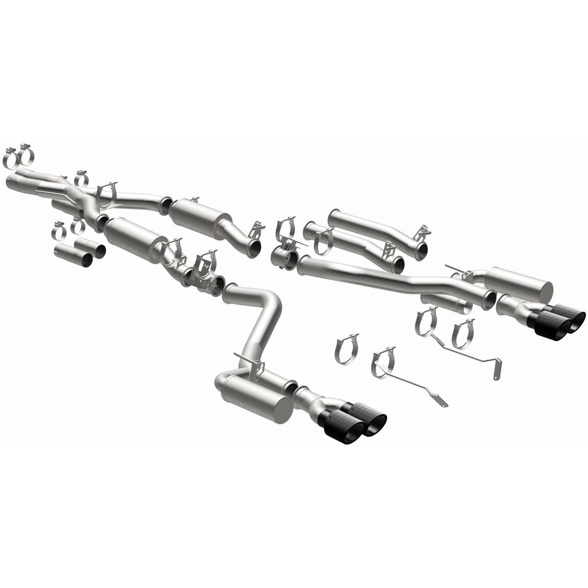 MagnaFlow Exhaust Products -Magnaflow xMOD Series Carbon Fiber Tips Cat-Back System
