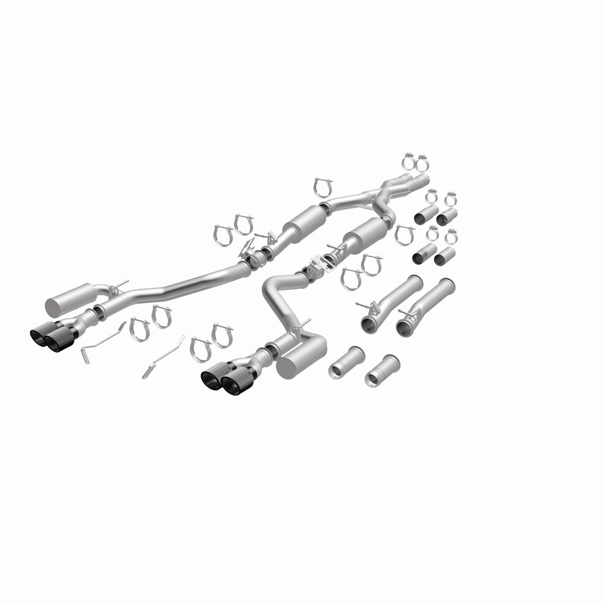 MagnaFlow Exhaust Products -Magnaflow xMOD Series Carbon Fiber Tips Cat-Back System