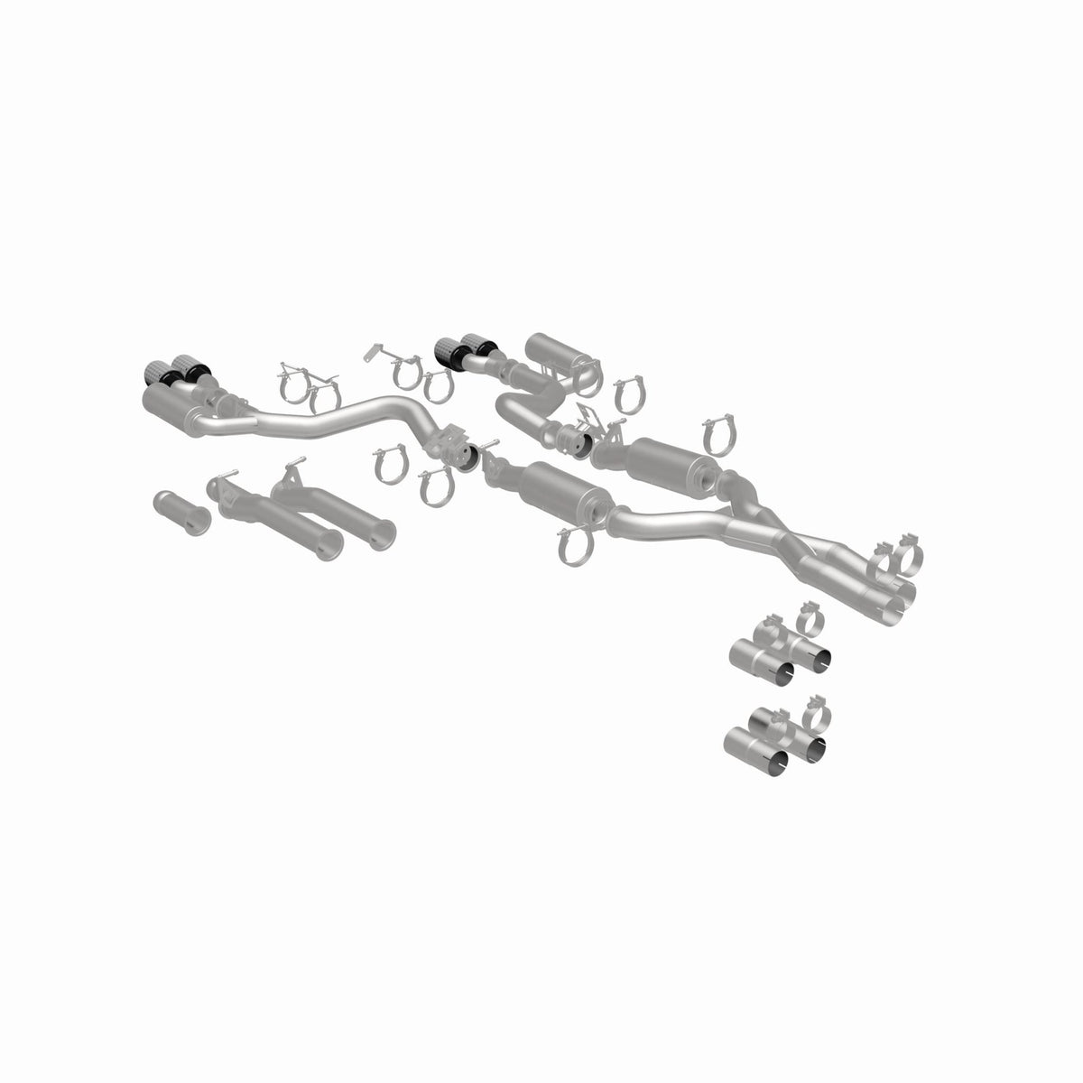 MagnaFlow Exhaust Products -Magnaflow xMOD Series Carbon Fiber Tips Cat-Back System