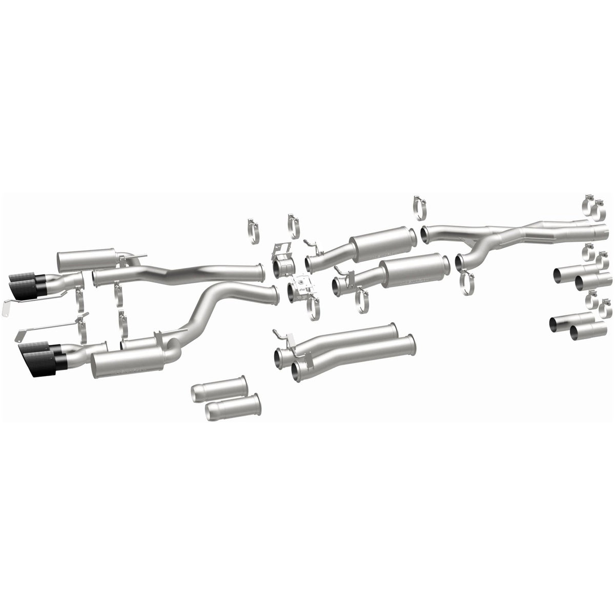 MagnaFlow Exhaust Products -Magnaflow xMOD Series Carbon Fiber Tips Cat-Back System