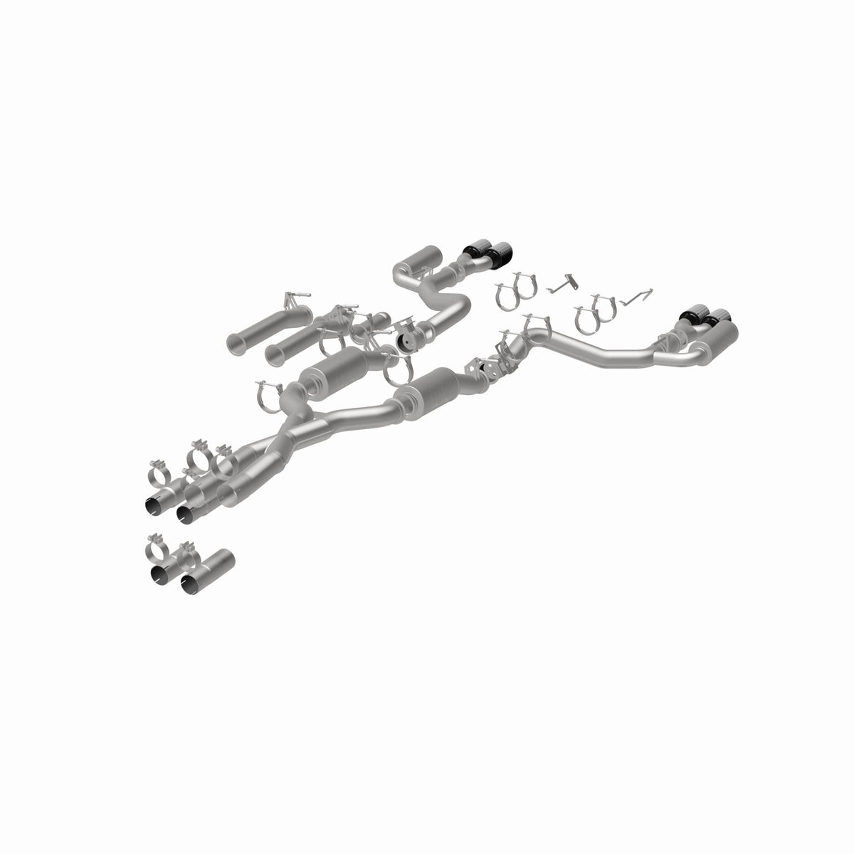 MagnaFlow Exhaust Products -Magnaflow xMOD Series Carbon Fiber Tips Cat-Back System