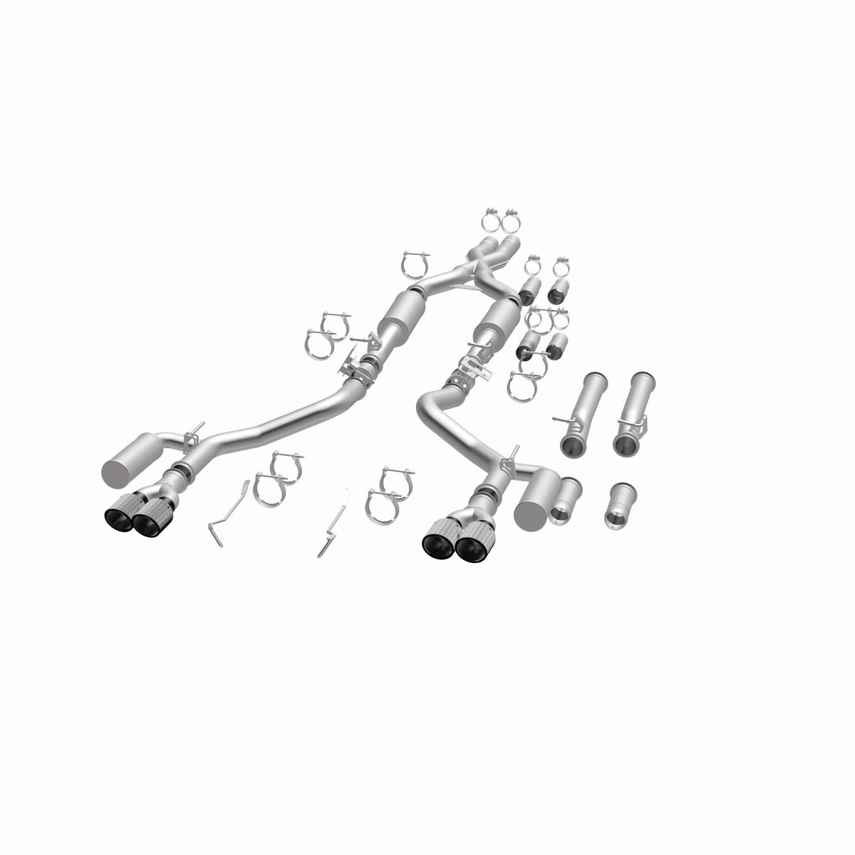 MagnaFlow Exhaust Products -Magnaflow xMOD Series Carbon Fiber Tips Cat-Back System
