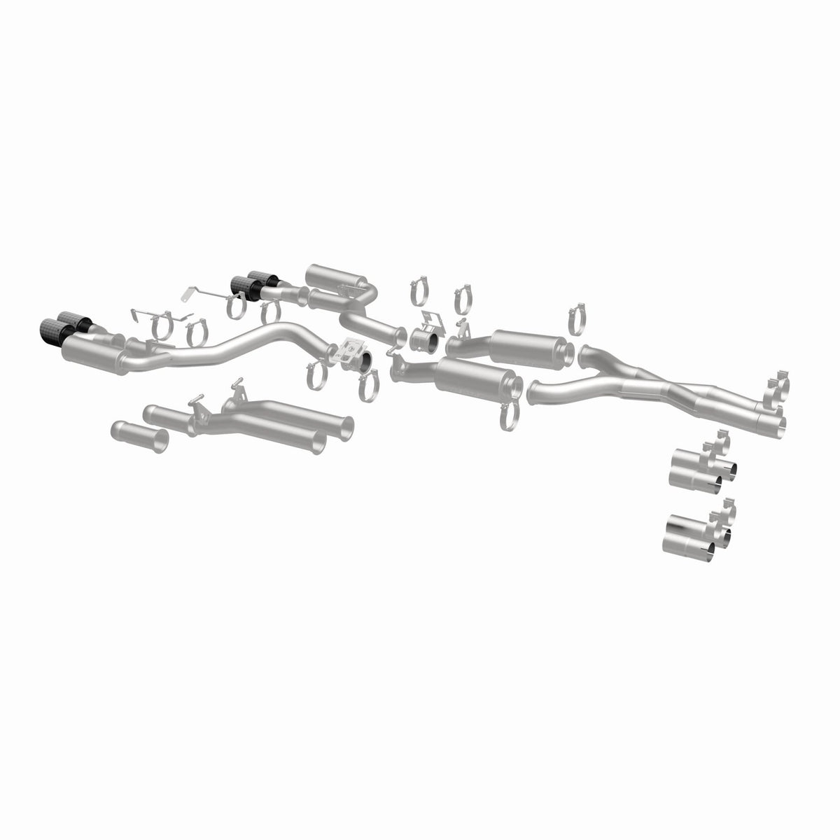 MagnaFlow Exhaust Products -Magnaflow xMOD Series Carbon Fiber Tips Cat-Back System