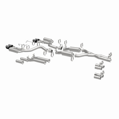 MagnaFlow Exhaust Products -Magnaflow xMOD Series Carbon Fiber Tips Cat-Back System
