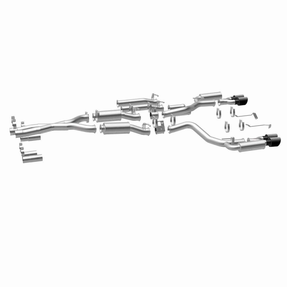 MagnaFlow Exhaust Products -Magnaflow xMOD Series Carbon Fiber Tips Cat-Back System
