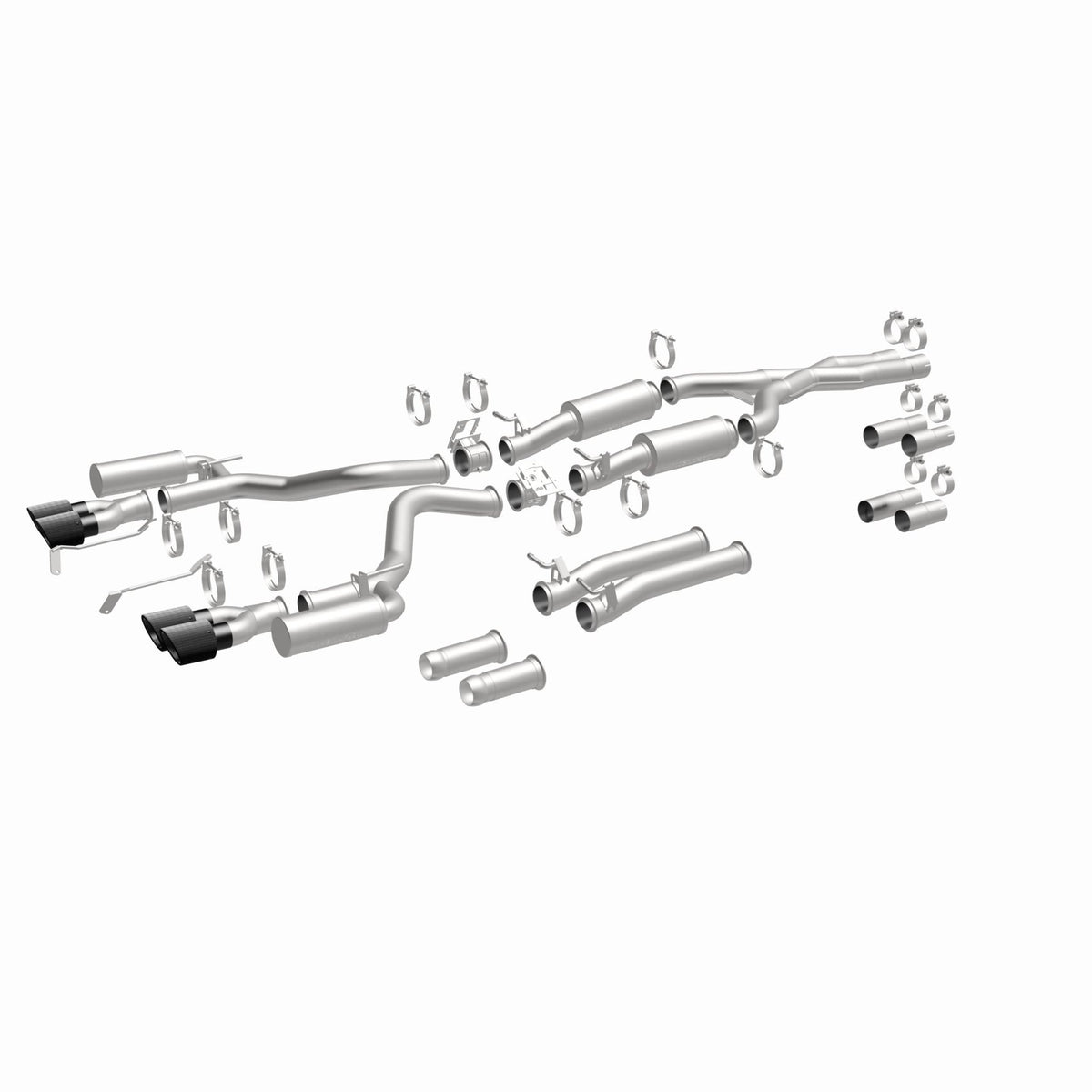 MagnaFlow Exhaust Products -Magnaflow xMOD Series Carbon Fiber Tips Cat-Back System