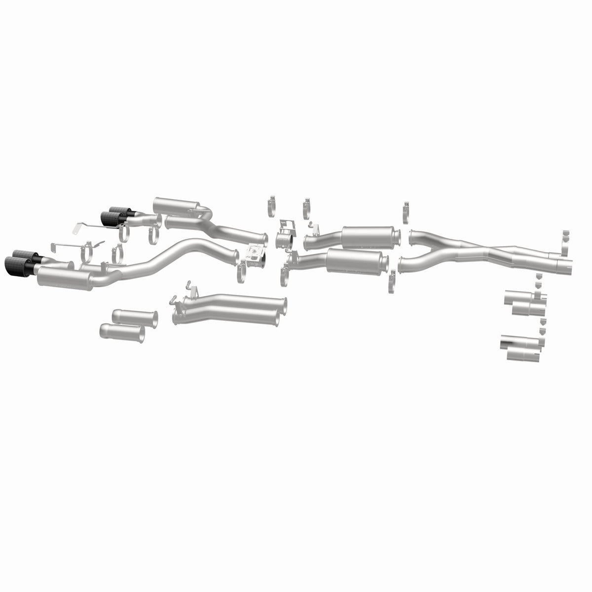 MagnaFlow Exhaust Products -Magnaflow xMOD Series Carbon Fiber Tips Cat-Back System
