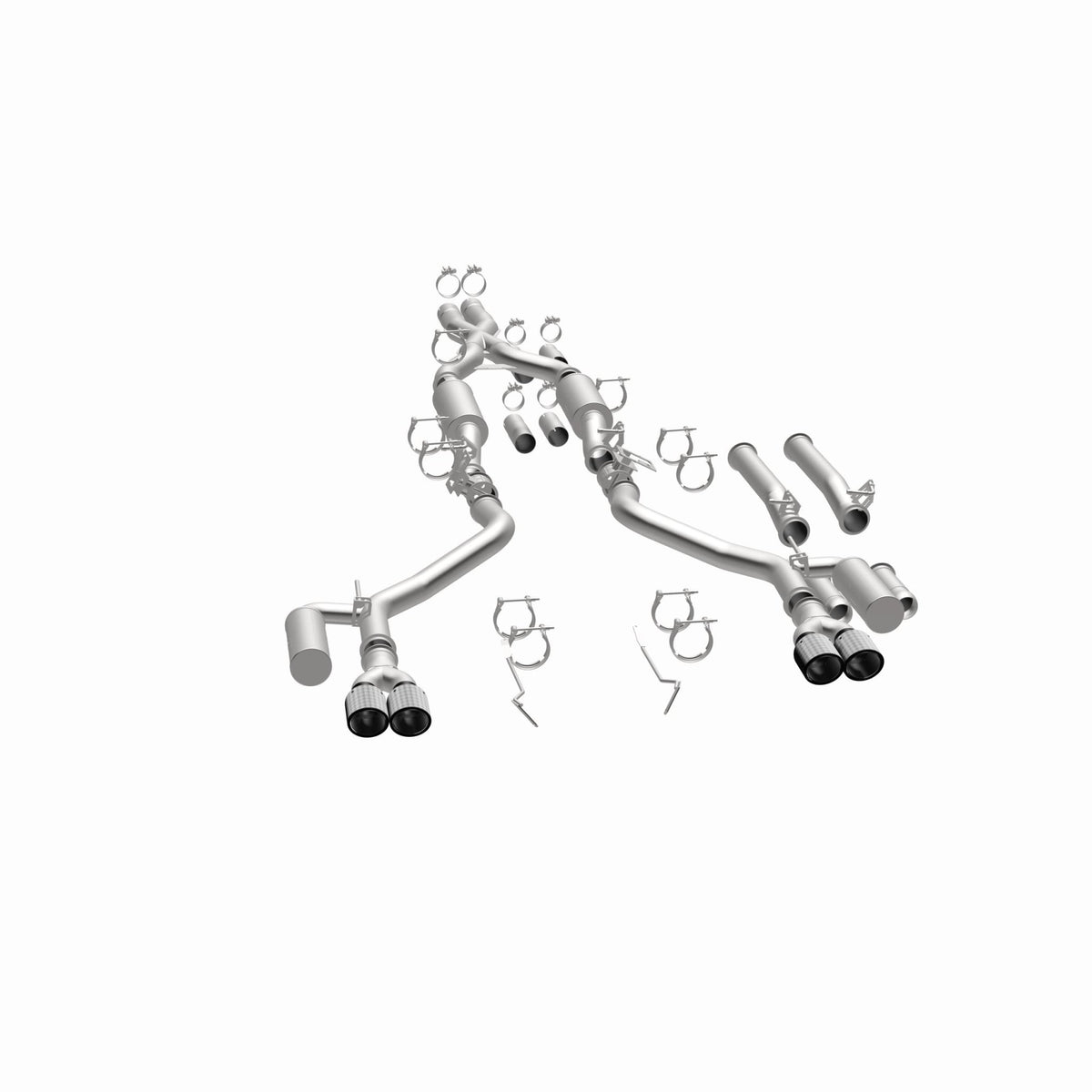 MagnaFlow Exhaust Products -Magnaflow xMOD Series Carbon Fiber Tips Cat-Back System