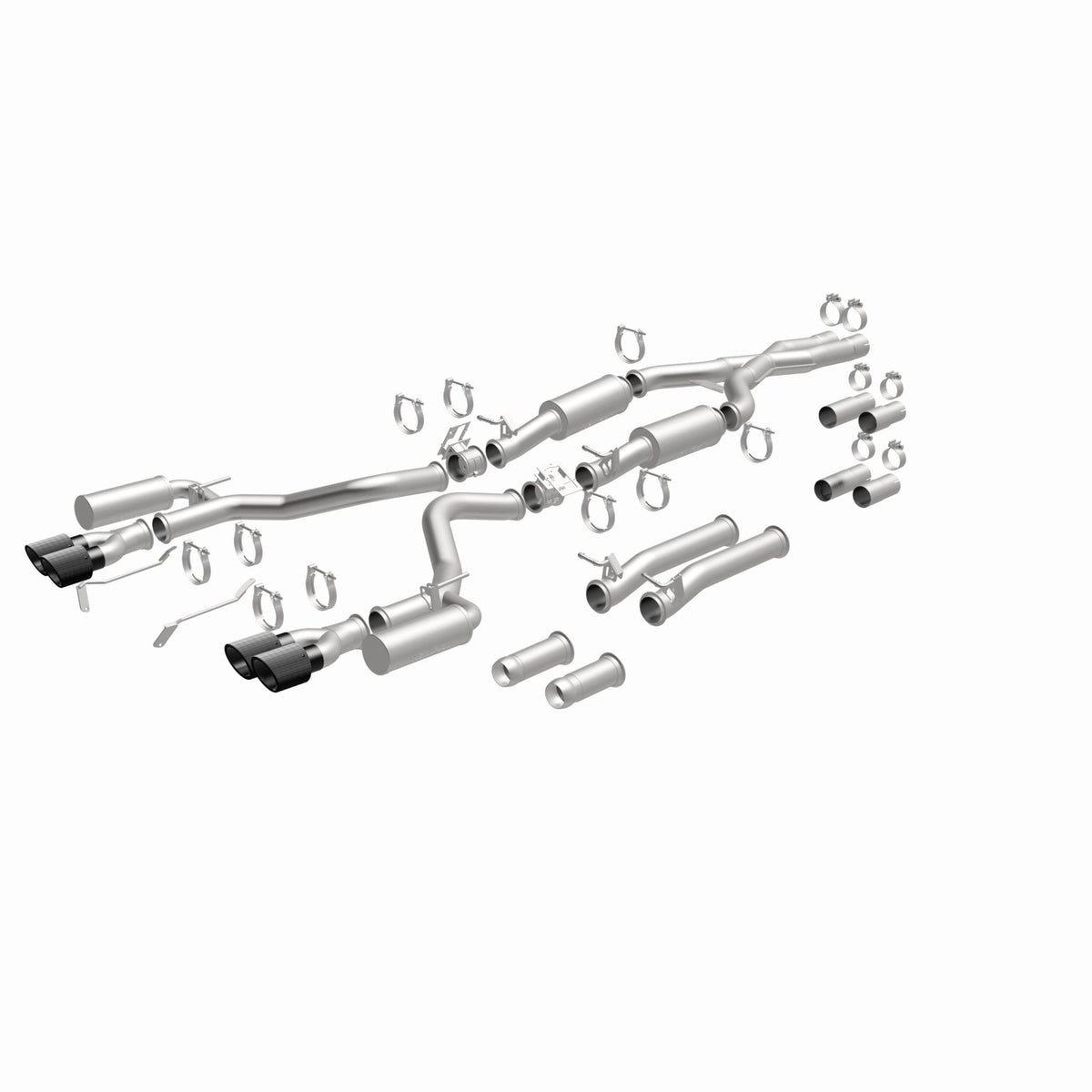 MagnaFlow Exhaust Products -Magnaflow xMOD Series Carbon Fiber Tips Cat-Back System