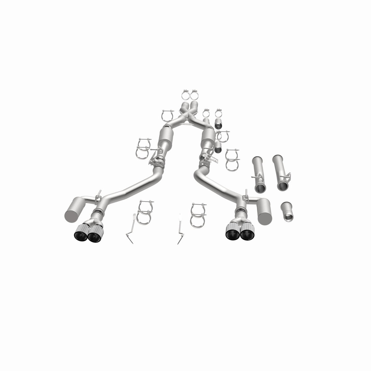 MagnaFlow Exhaust Products -Magnaflow xMOD Series Carbon Fiber Tips Cat-Back System