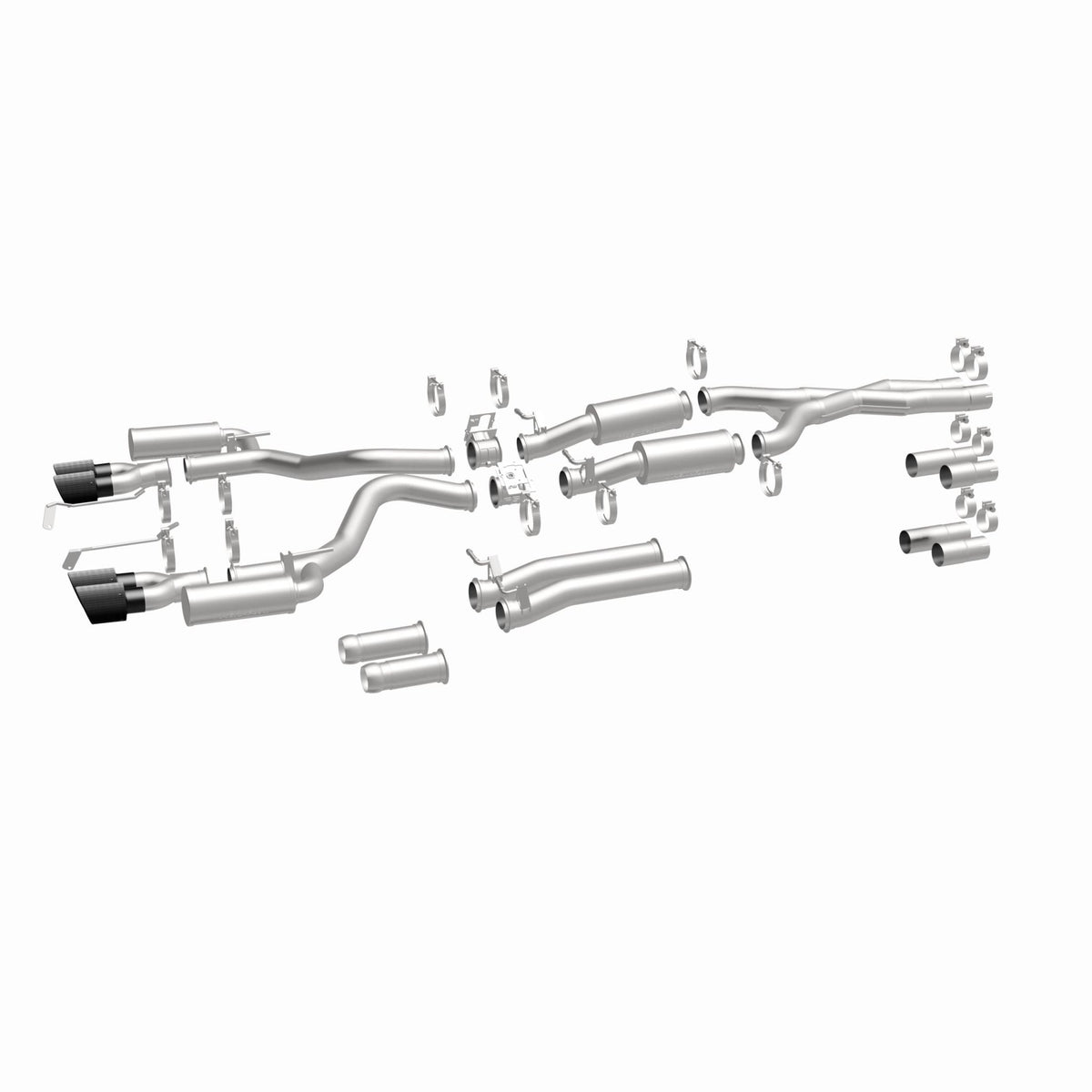 MagnaFlow Exhaust Products -Magnaflow xMOD Series Carbon Fiber Tips Cat-Back System