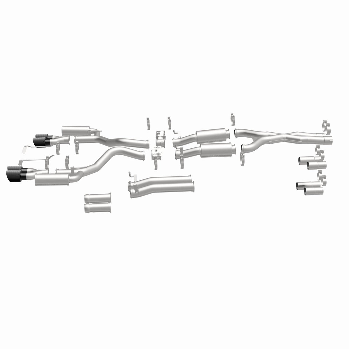 MagnaFlow Exhaust Products -Magnaflow xMOD Series Carbon Fiber Tips Cat-Back System