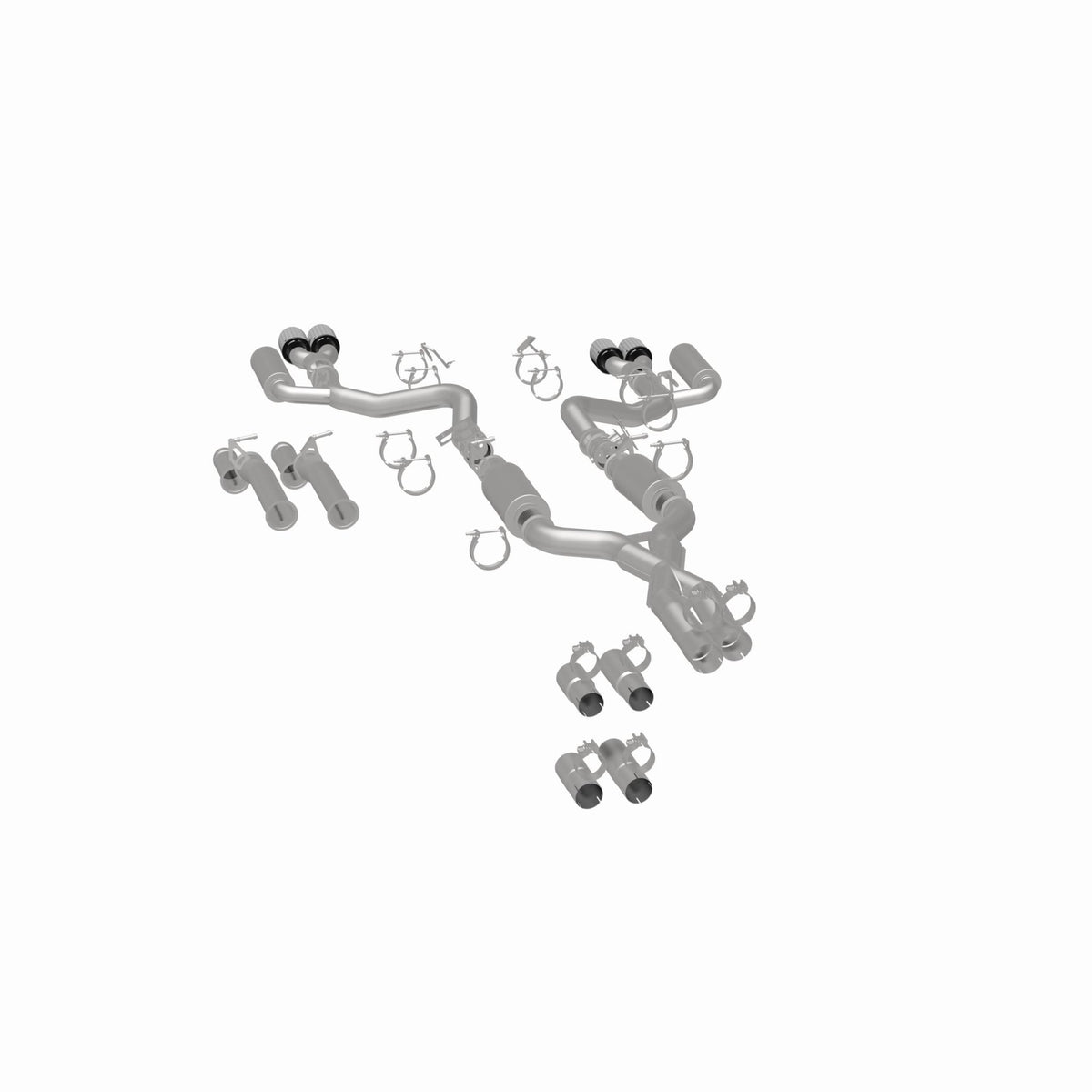MagnaFlow Exhaust Products -Magnaflow xMOD Series Carbon Fiber Tips Cat-Back System