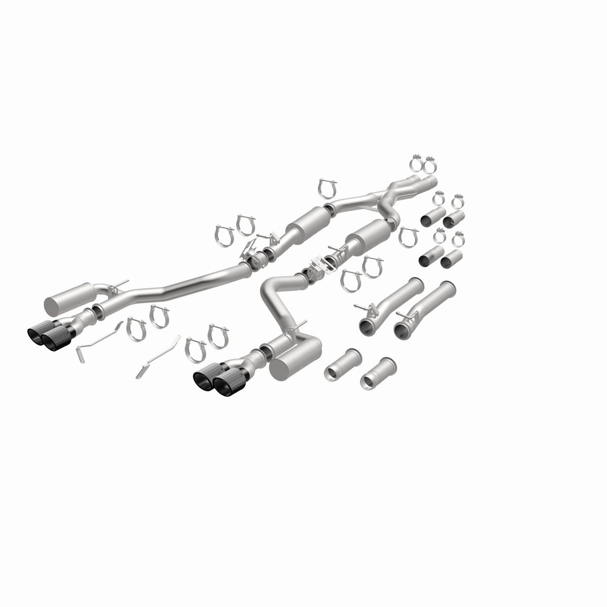MagnaFlow Exhaust Products -Magnaflow xMOD Series Carbon Fiber Tips Cat-Back System