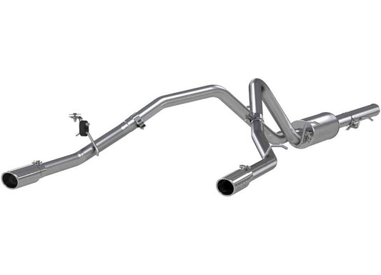 Cat Back Dual Split Rear Exhaust System for 09-13 Silverado/Sierra 1500 4.8/5.3L (Excl. 8FT Bed)