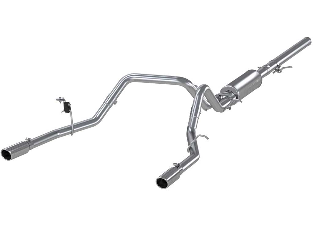 2014-2017 Silverado/Sierra 1500 3-Inch Cat Back Exhaust System for 4.3L V6 & 5.3L V8 - Dual Split Rear Exit