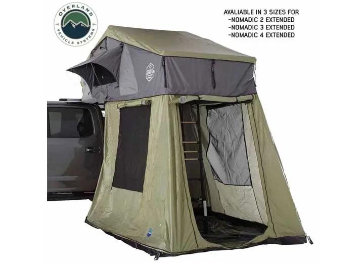 Overland Vehicle Systems / Up Down Air - N3E NOMADIC 3 Rooftop Tent Annex: Expand Your Camping Comfort