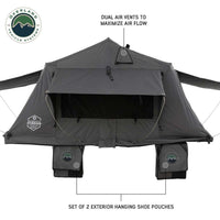 N3S Nomadic 3 Standard Roof Top Tent - Gray Body with Green Rainfly for Adventurous Camping