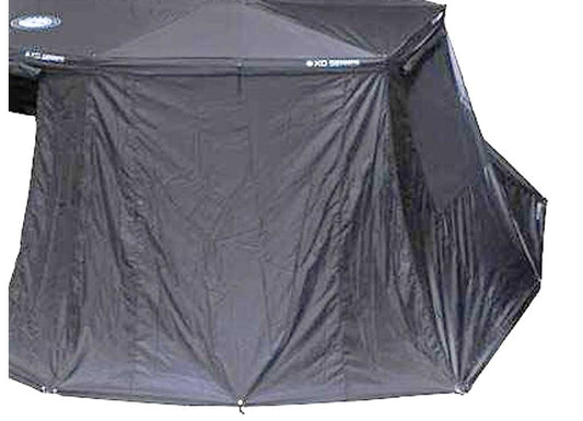 Overland Vehicle Systems / Up Down Air - NOMADIC 270 - Degree Awning Side Wall 1 - Dark Gray with Door, Window & Storage Bag for Driver’s Side