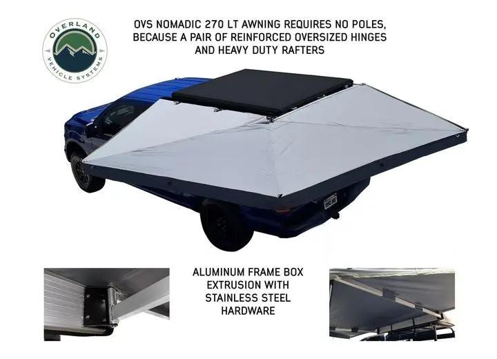 Overland Vehicle Systems / Up Down Air - NOMADIC 270 LT Driver Side Awning with Installation Bracket Kit