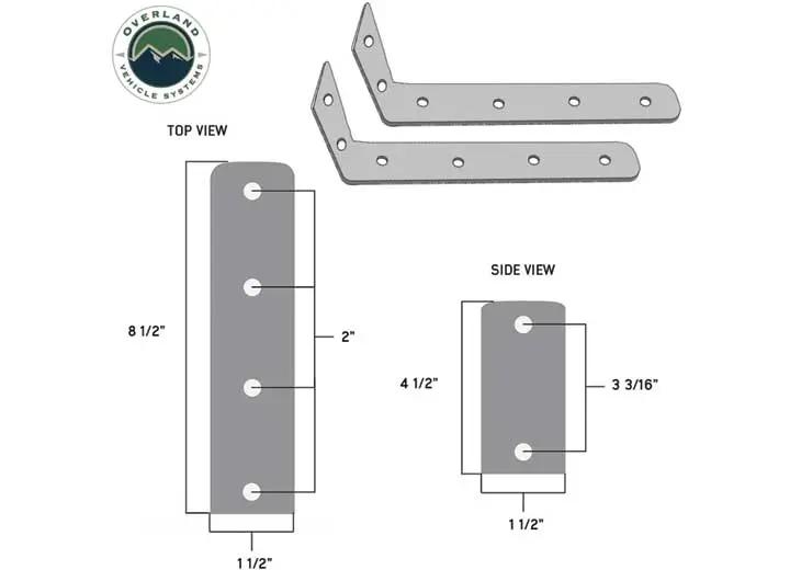 Overland Vehicle Systems / Up Down Air - NOMADIC 270 LTE Driver Side Canopy with Installation Kit