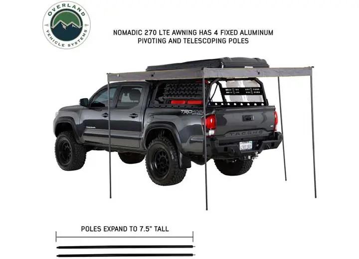 Overland Vehicle Systems / Up Down Air - NOMADIC 270 LTE Driver Side Canopy with Installation Kit