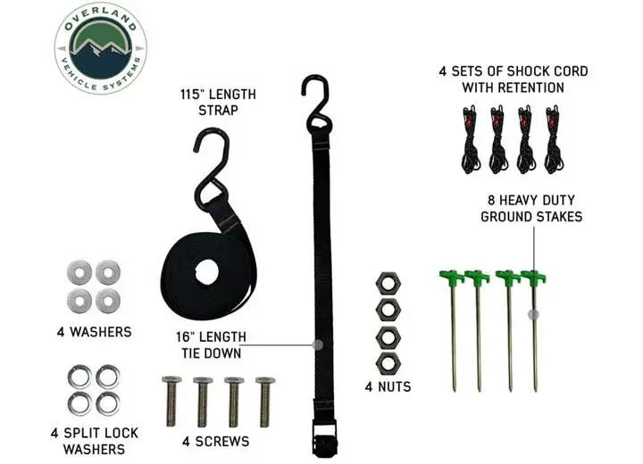 Overland Vehicle Systems / Up Down Air - NOMADIC 270 LTE Driver Side Canopy with Installation Kit