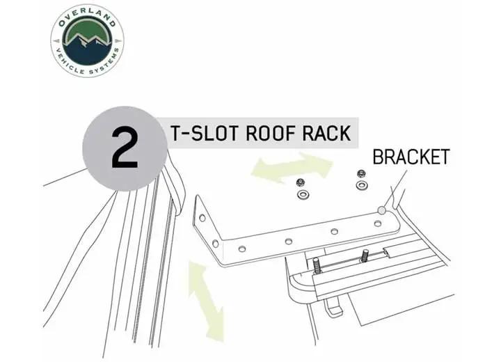 Overland Vehicle Systems / Up Down Air - NOMADIC 270 LTE Side Awning with Installation Bracket Kit