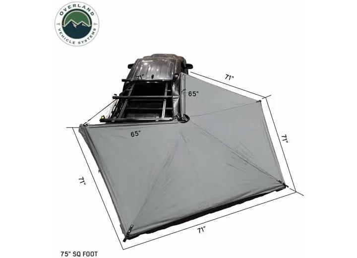 Overland Vehicle Systems / Up Down Air - NOMADIC 270 LTE Side Awning with Installation Bracket Kit