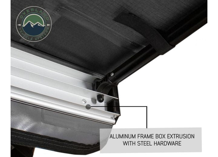 Overland Vehicle Systems / Up Down Air - NOMADIC AWNING 2.0 - 6.5FT BLACK COVERED OUTDOOR SHADE SOLUTION