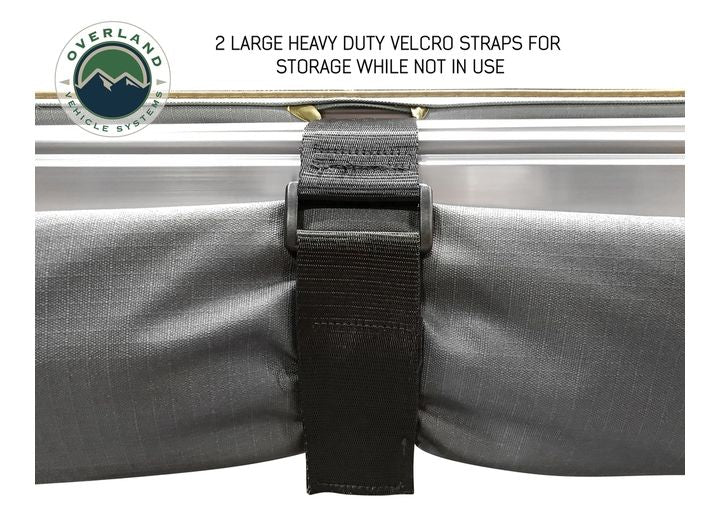 Overland Vehicle Systems / Up Down Air - NOMADIC AWNING 2.0 - 6.5FT BLACK COVERED OUTDOOR SHADE SOLUTION