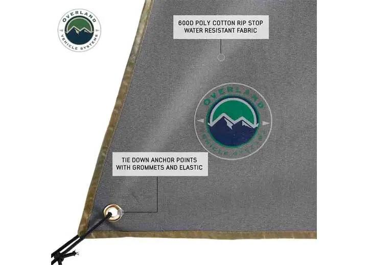 Overland Vehicle Systems / Up Down Air - NOMADIC AWNING 270 - DRIVER'S SIDE WALL 2 WITH WINDOW - STYLISH DARK GRAY - INCLUDES STORAGE BAG